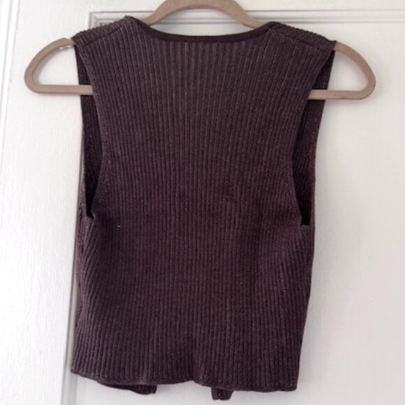 Urban Outfitters Silence and Noise Ribbed Knit Vest Preppy Career Academia - Picture 4 of 8